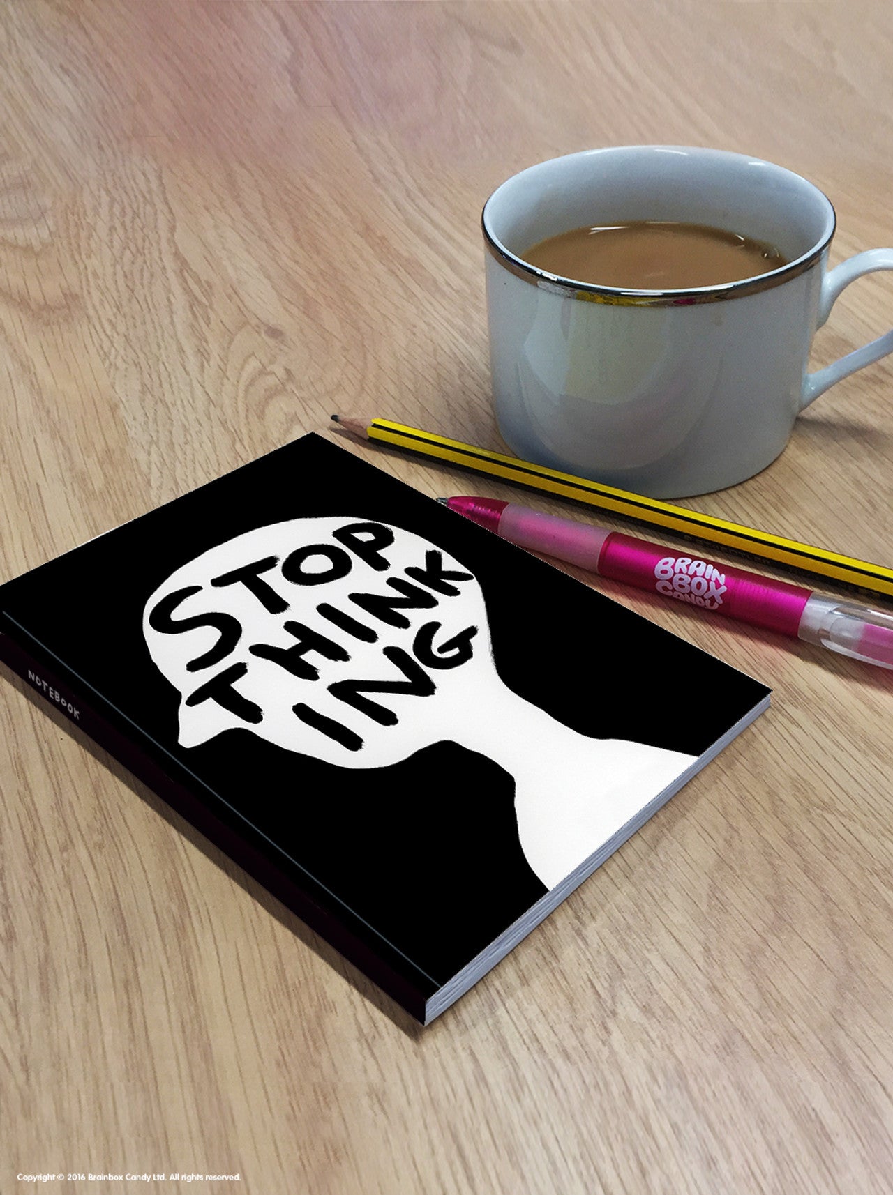 DAVID SHRIGLEY A6 Stop Thinking Notebook