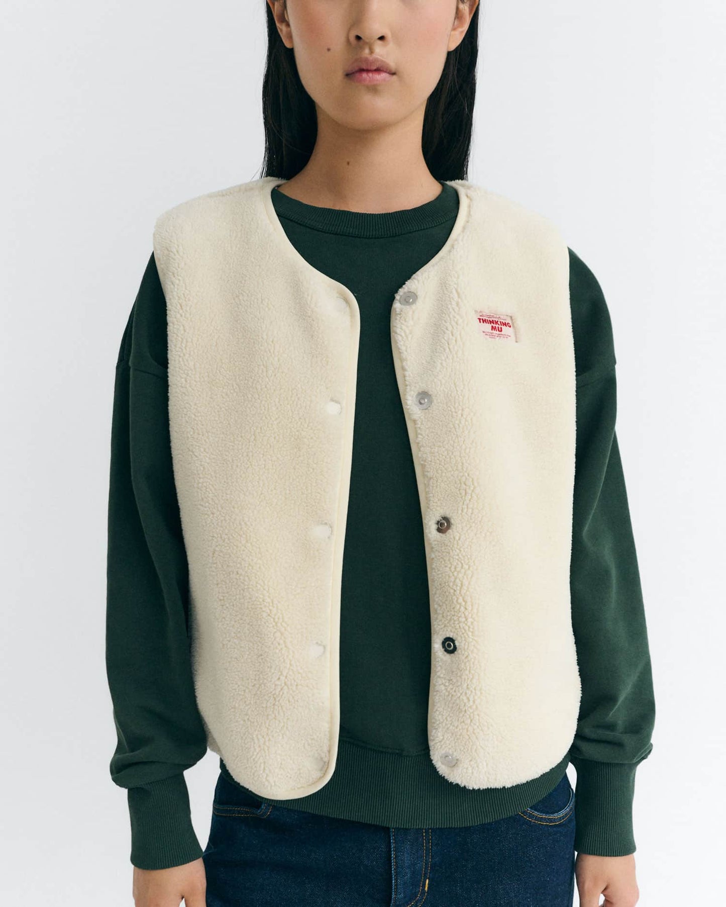 THINKING MU Ivory Jay Vest