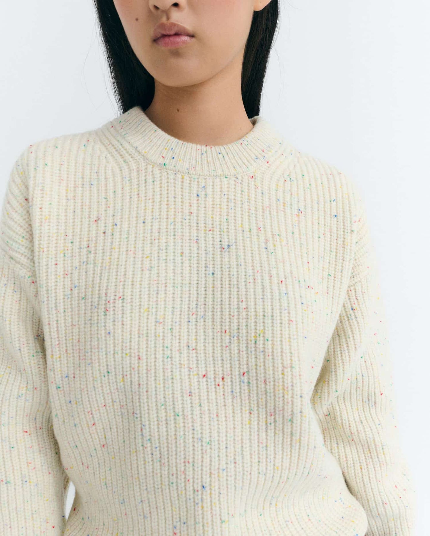 THINKING MU  Ecru Carmen Knitted Sweater