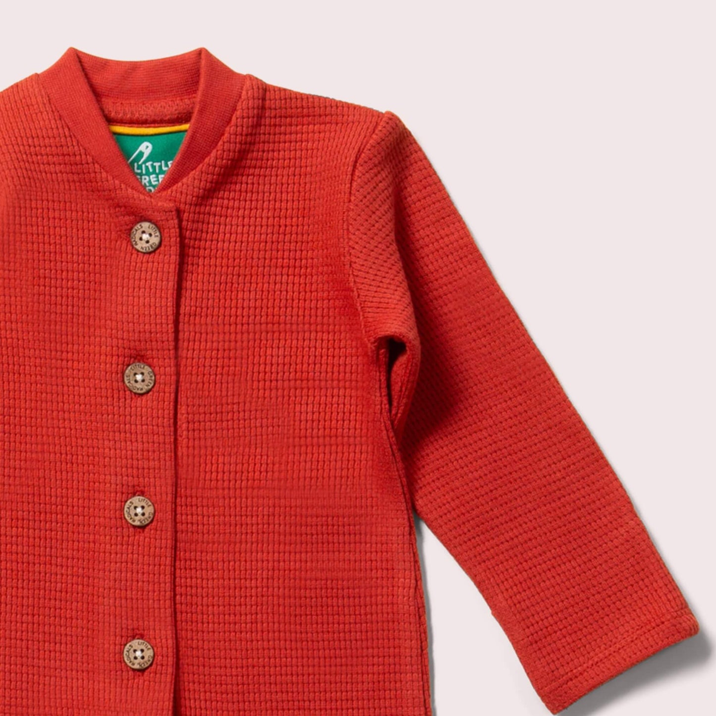 LITTLE GREEN RADICALS Hazelnut Waffle Organic Playsuit