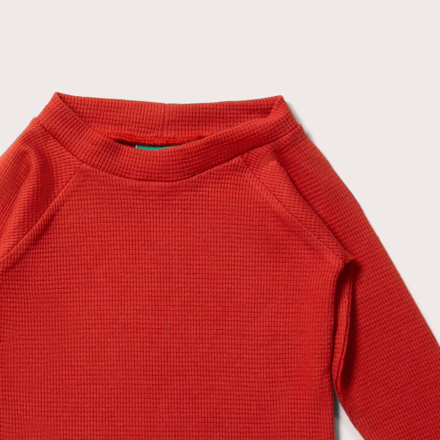 LITTLE GREEN RADICALS Hazelnut Waffle Long Sleeve Cosy Top