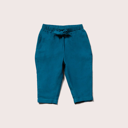LITTLE GREEN RADICALS Deep Blue Corduroy Pull On Trousers
