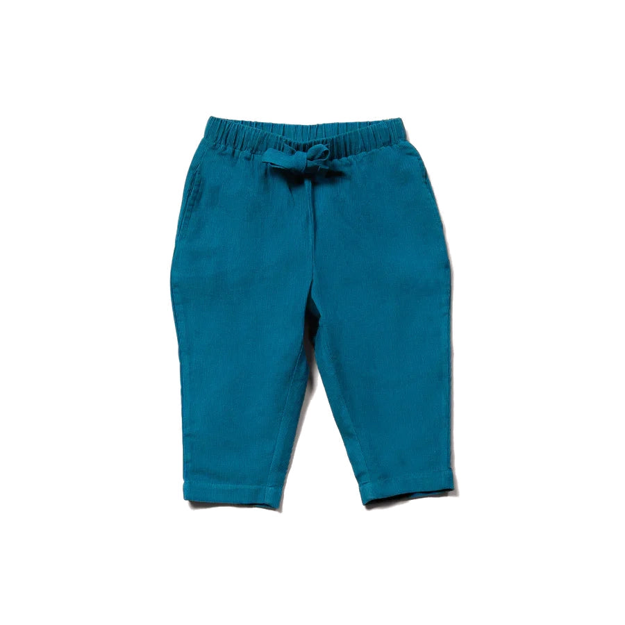 LITTLE GREEN RADICALS Deep Blue Corduroy Trousers