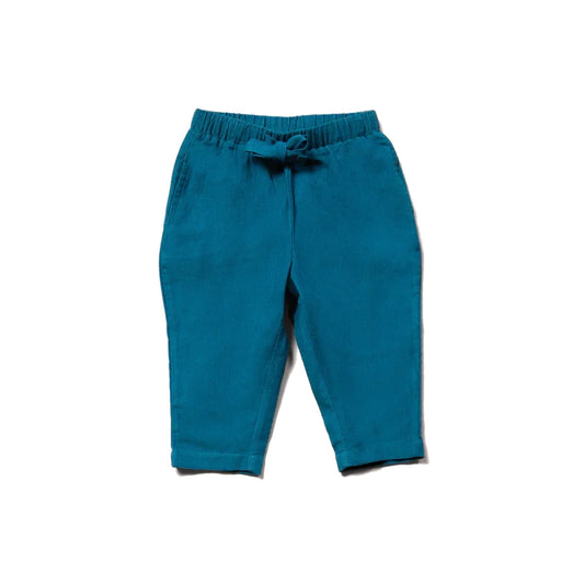 LITTLE GREEN RADICALS Deep Blue Corduroy Trousers