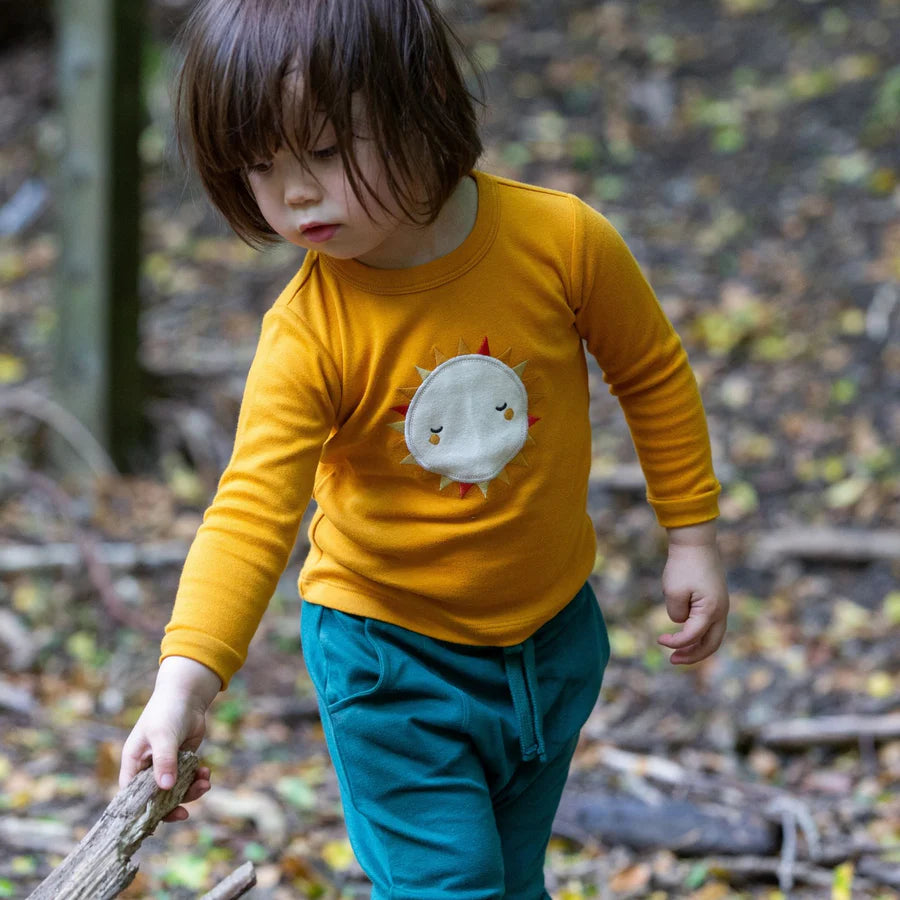LITTLE GREEN RADICALS Deep Blue Corduroy Pull On Trousers