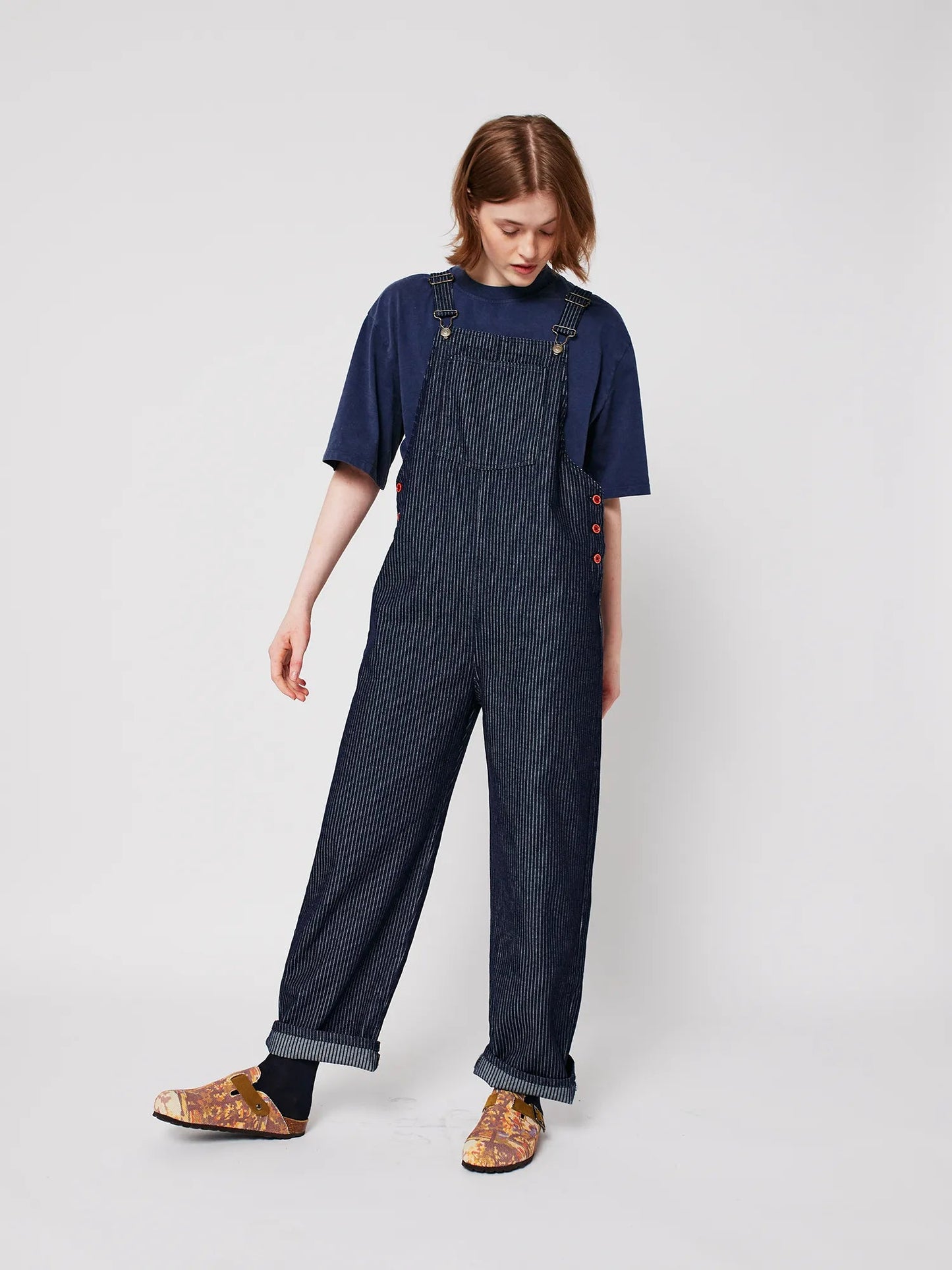 BOBO CHOSES Denim stripe dungarees