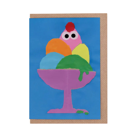 JON BURGERMAN Hotdog Sundae Card