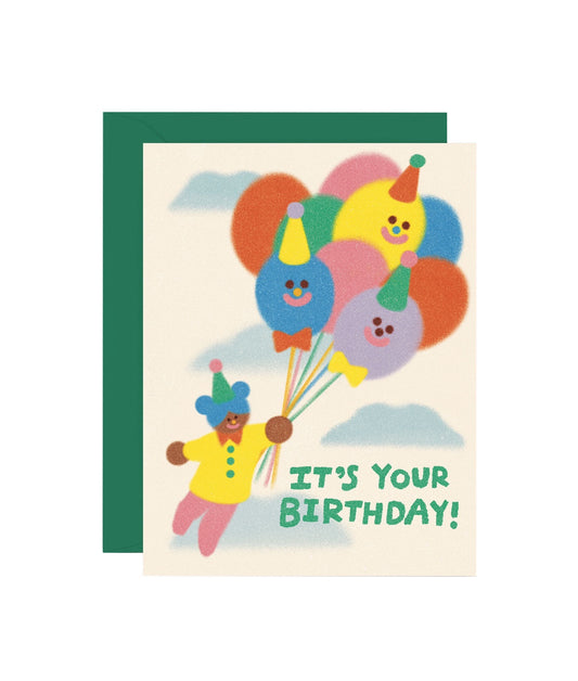ZOEY KIM Birthday Balloons Card