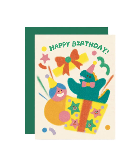 ZOEY KIM Birthday Dinosaur Card