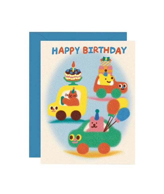 ZOEY KIM Birthday Cars Card