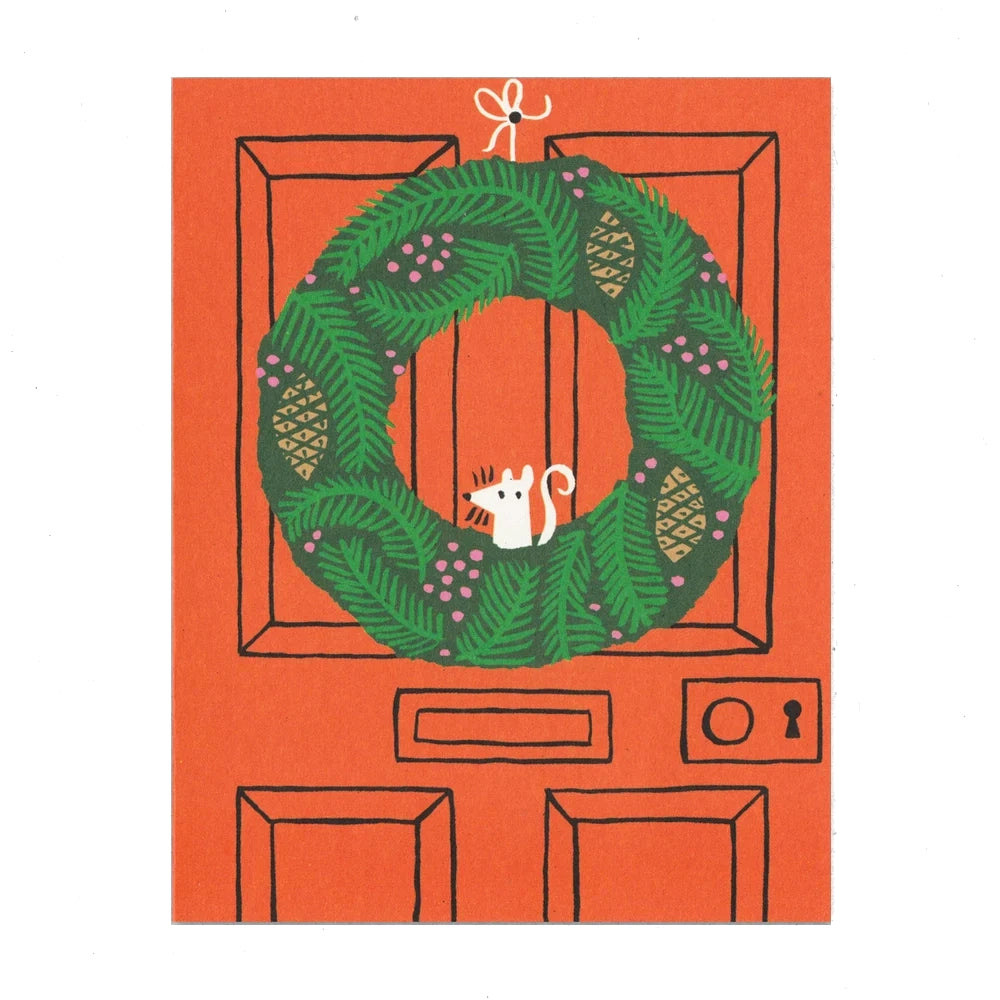 LISA JONES Christmas Wreath Mini Card