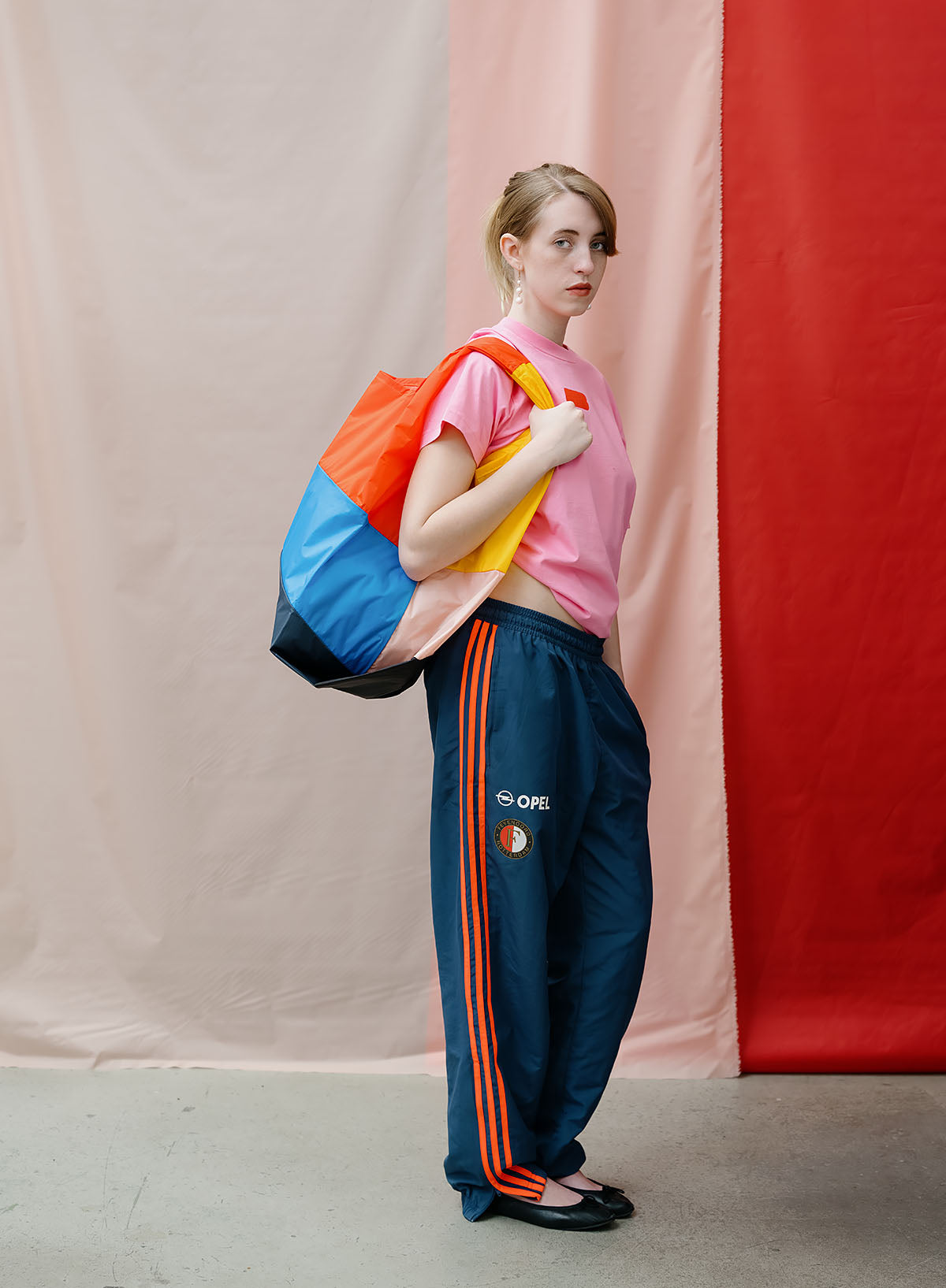 SUSAN BIJL Multi Tone Large Shopping Bag