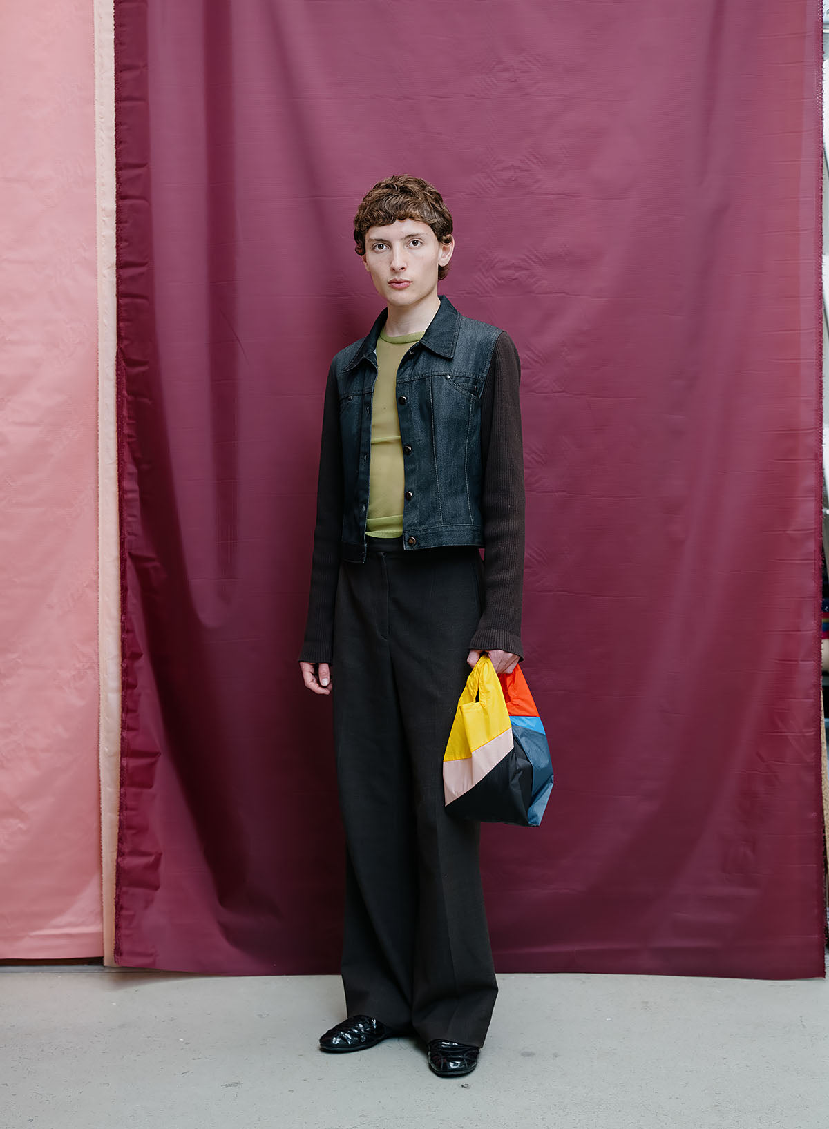 SUSAN BIJL Multi Tone Small Shopping Bag