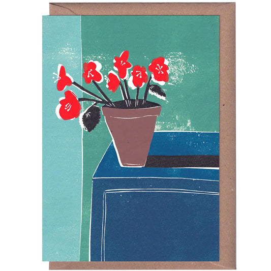 LUIZA HOLUB Begonia Flowers Card