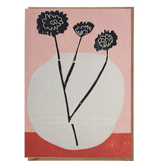 LUIZA HOLUB Glass Bowl Flowers Card