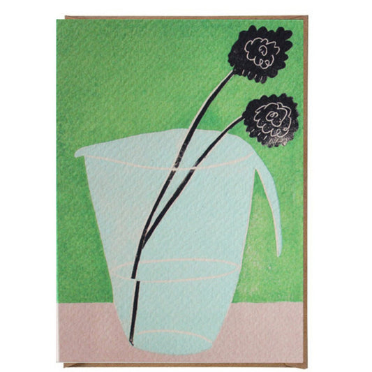 LUIZA HOLUB Glass Jug Flowers Card