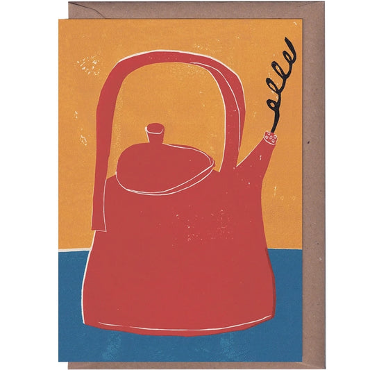LUIZA HOLUB Red Teapot Card