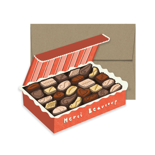 ISATOPIA Merci Chocolate Box Card