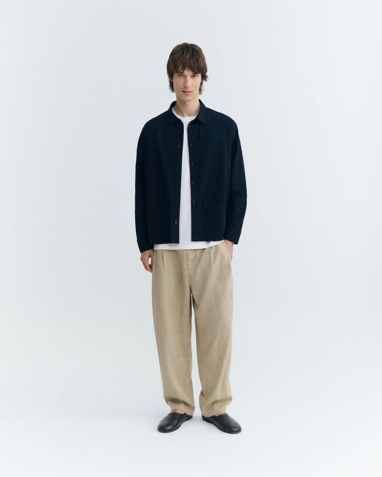 THINKING MU Jim Shirt Navy