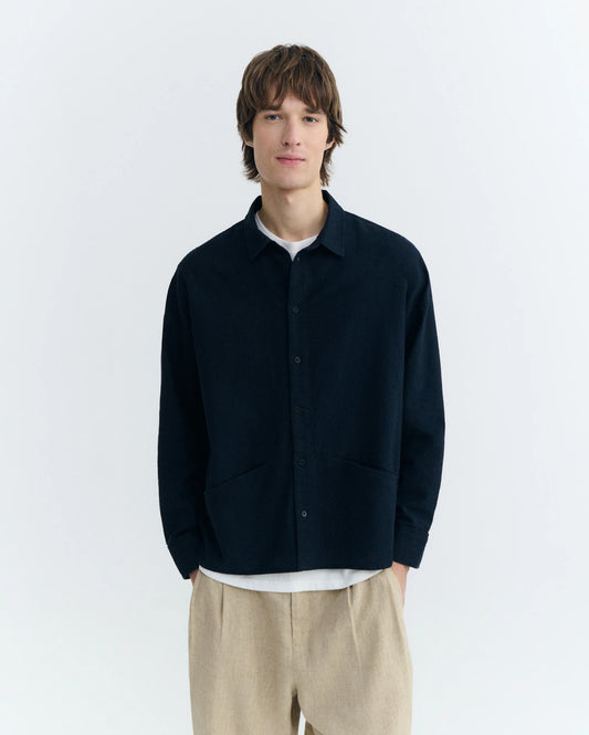 THINKING MU Jim Shirt Navy