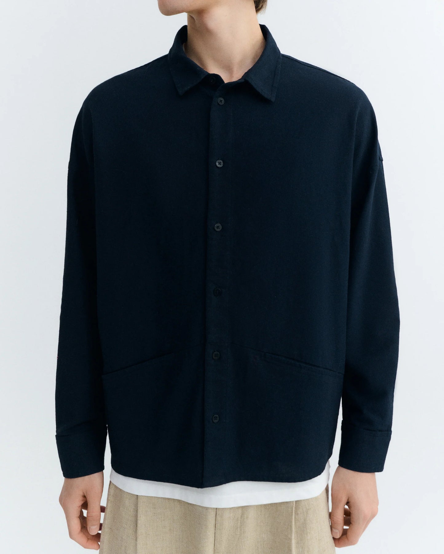 THINKING MU Jim Shirt Navy