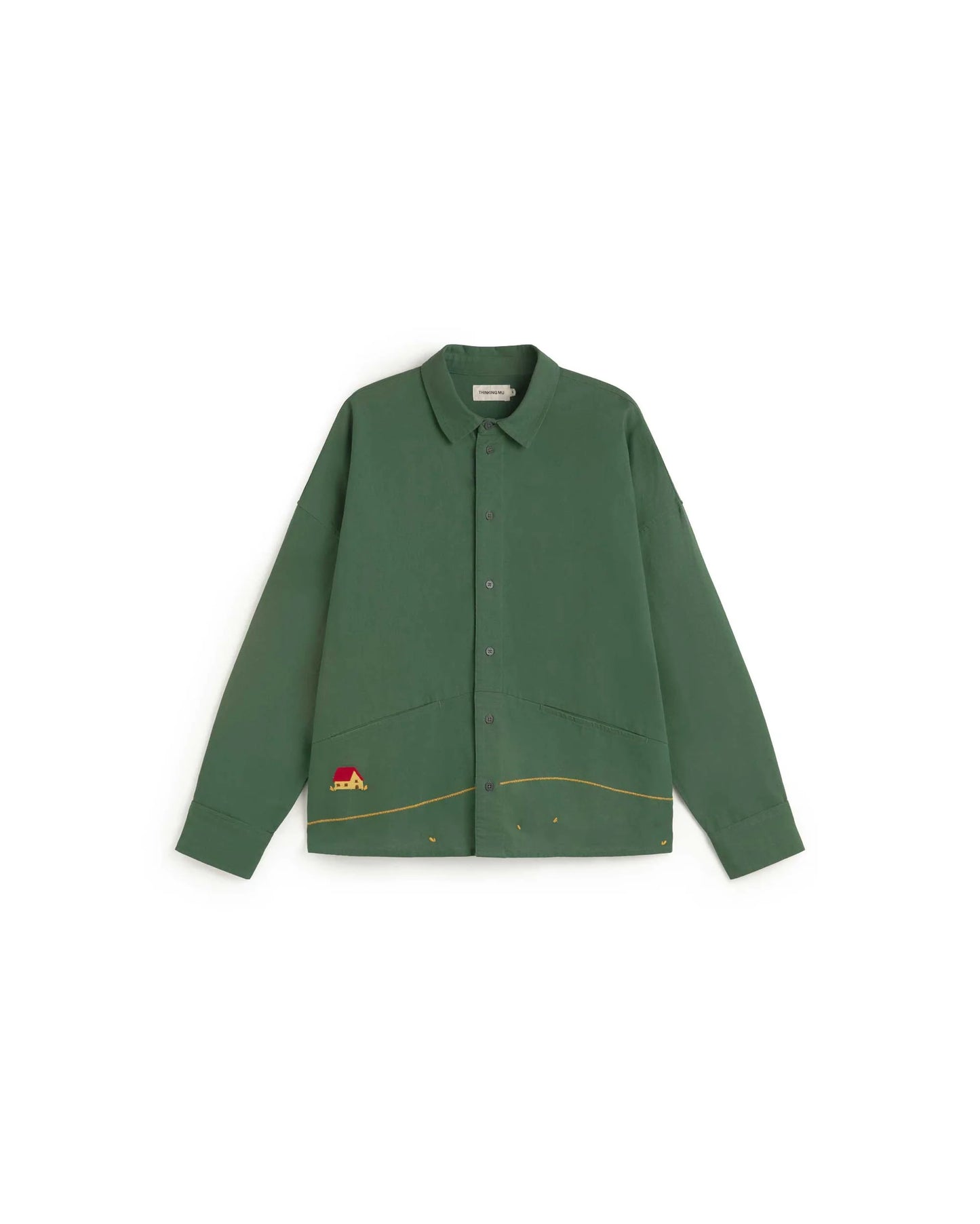 THINKING MU Jim Shirt Hand Embroidered