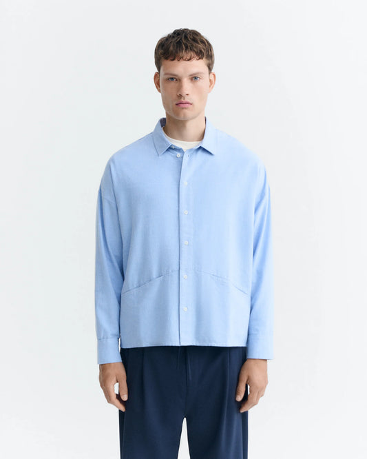 THINKING MU Jim Shirt Light Blue
