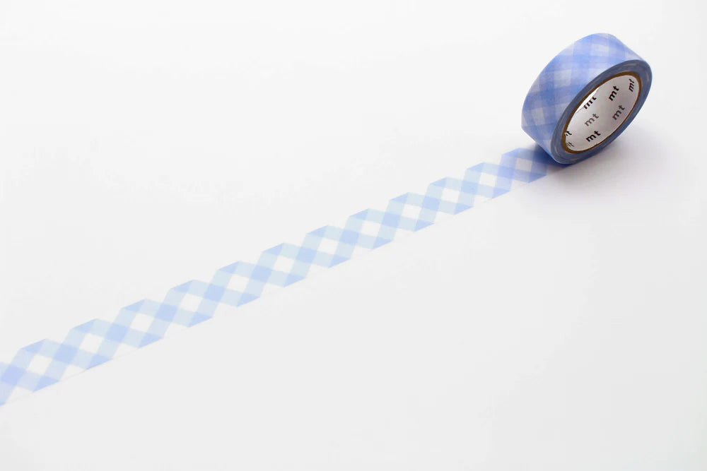 MT Ultramarine Diagonal Check Washi Tape