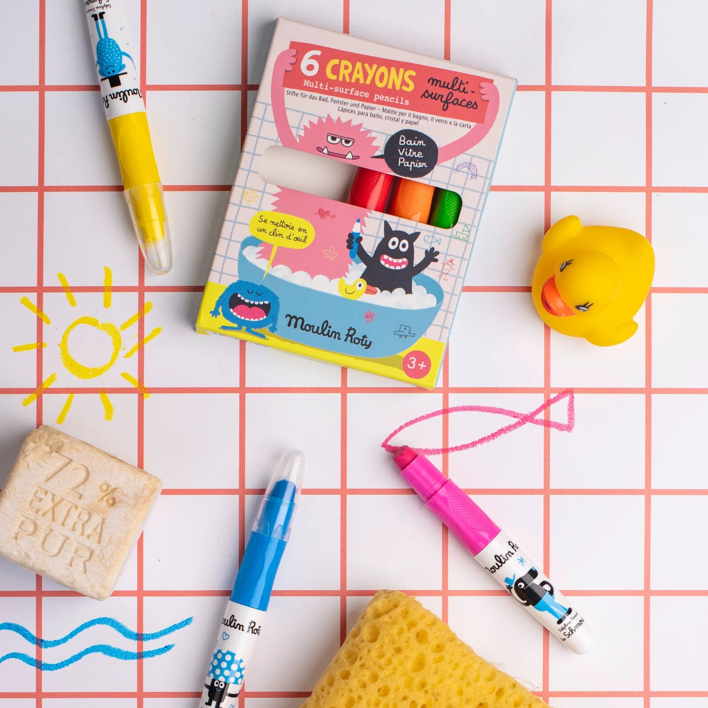 MOULIN ROTY Multi-Surface Crayons Les Schmouks