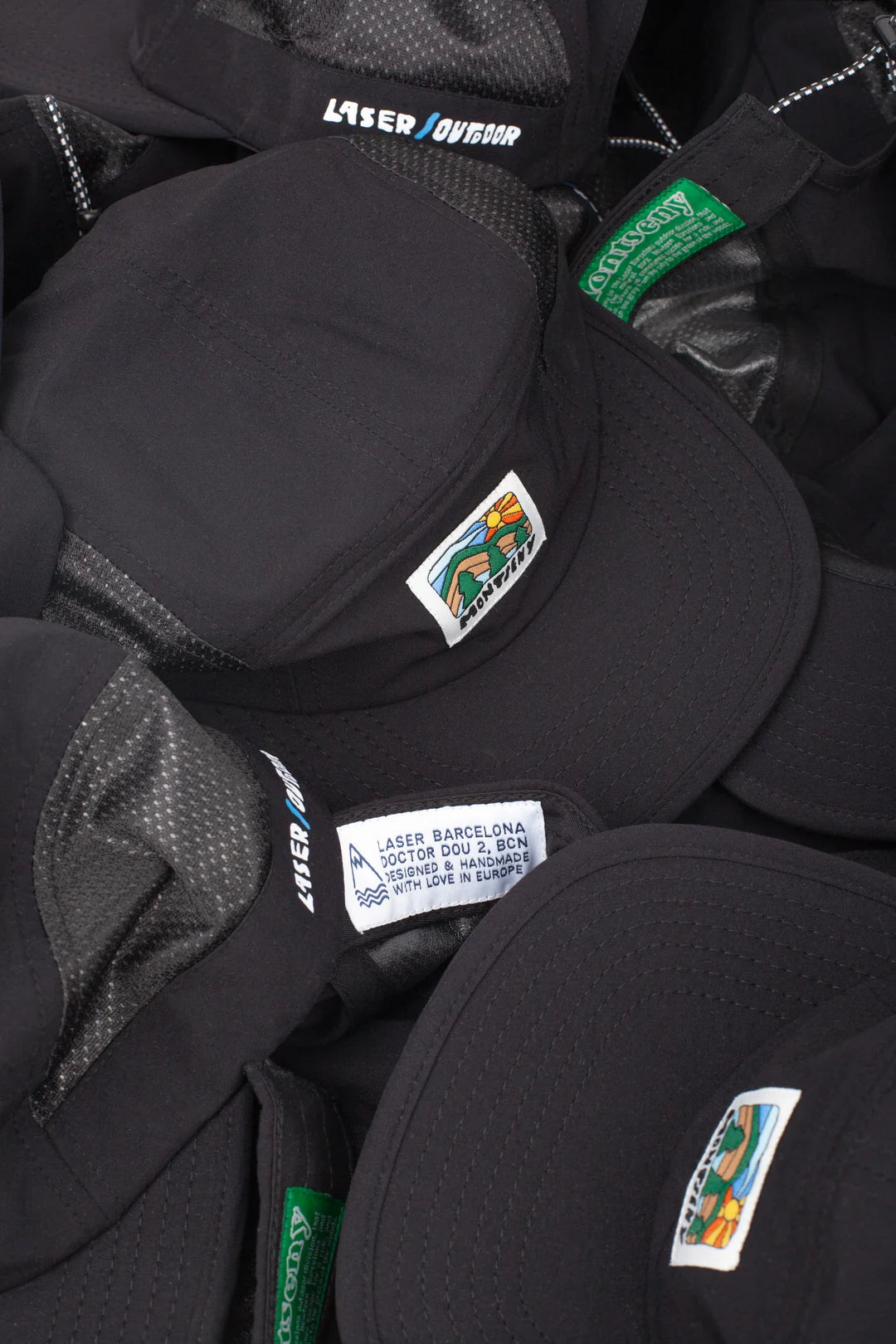 LASER BARCELONA Black Montseny 5 Panel Cap