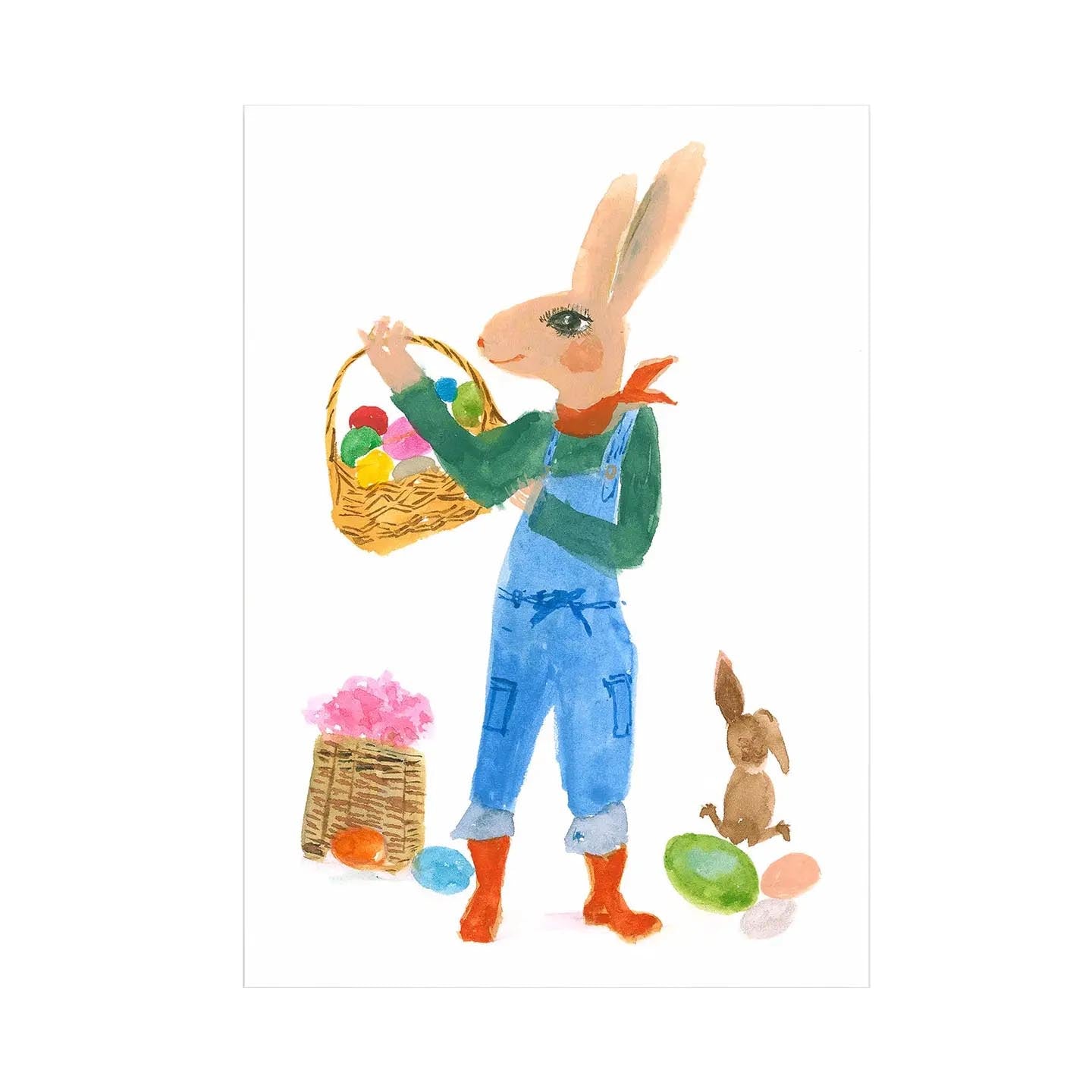 PING HE Easter Bunny Postcard
