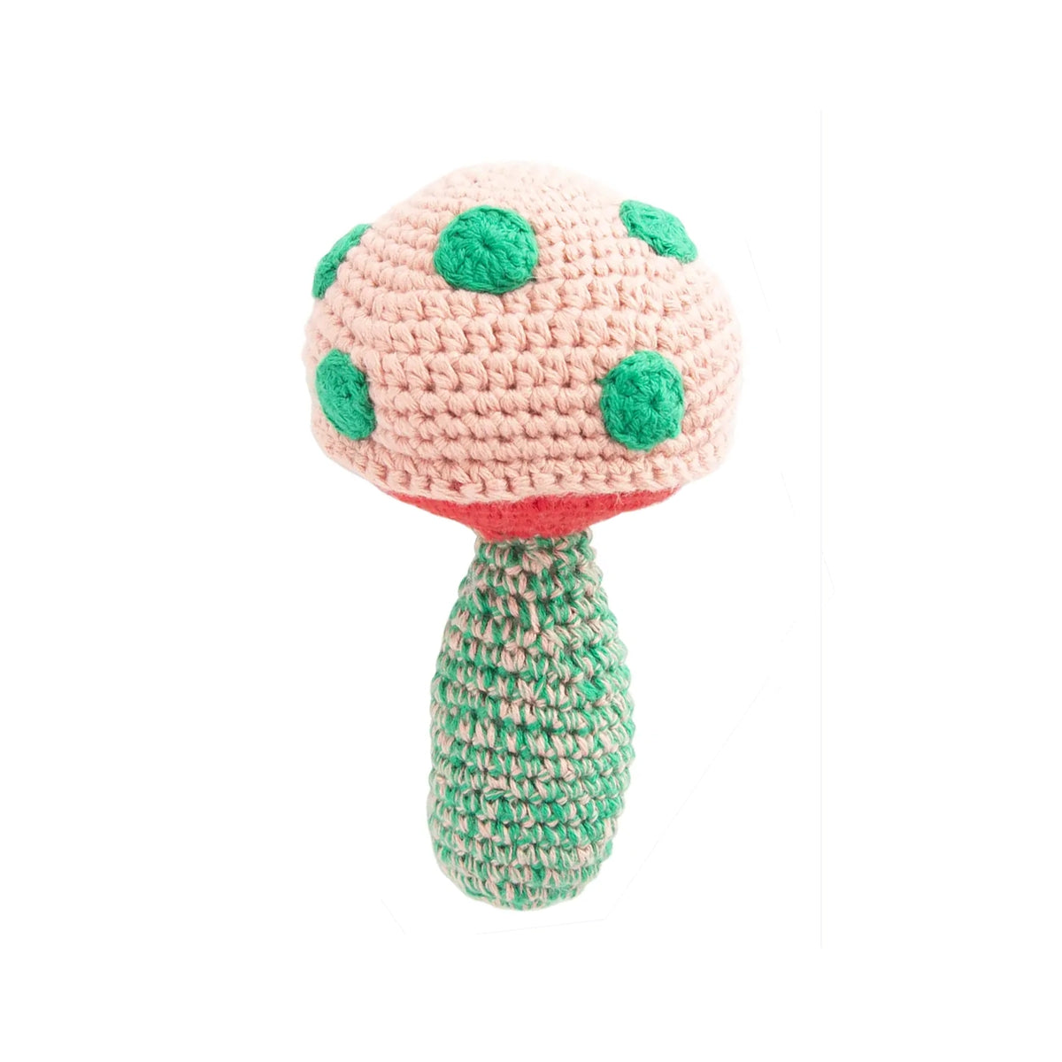 GLOBAL AFFAIRS Pink Mushroom Rattle