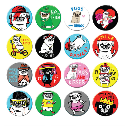 GEMMA CORRELL Pug Life Buttons