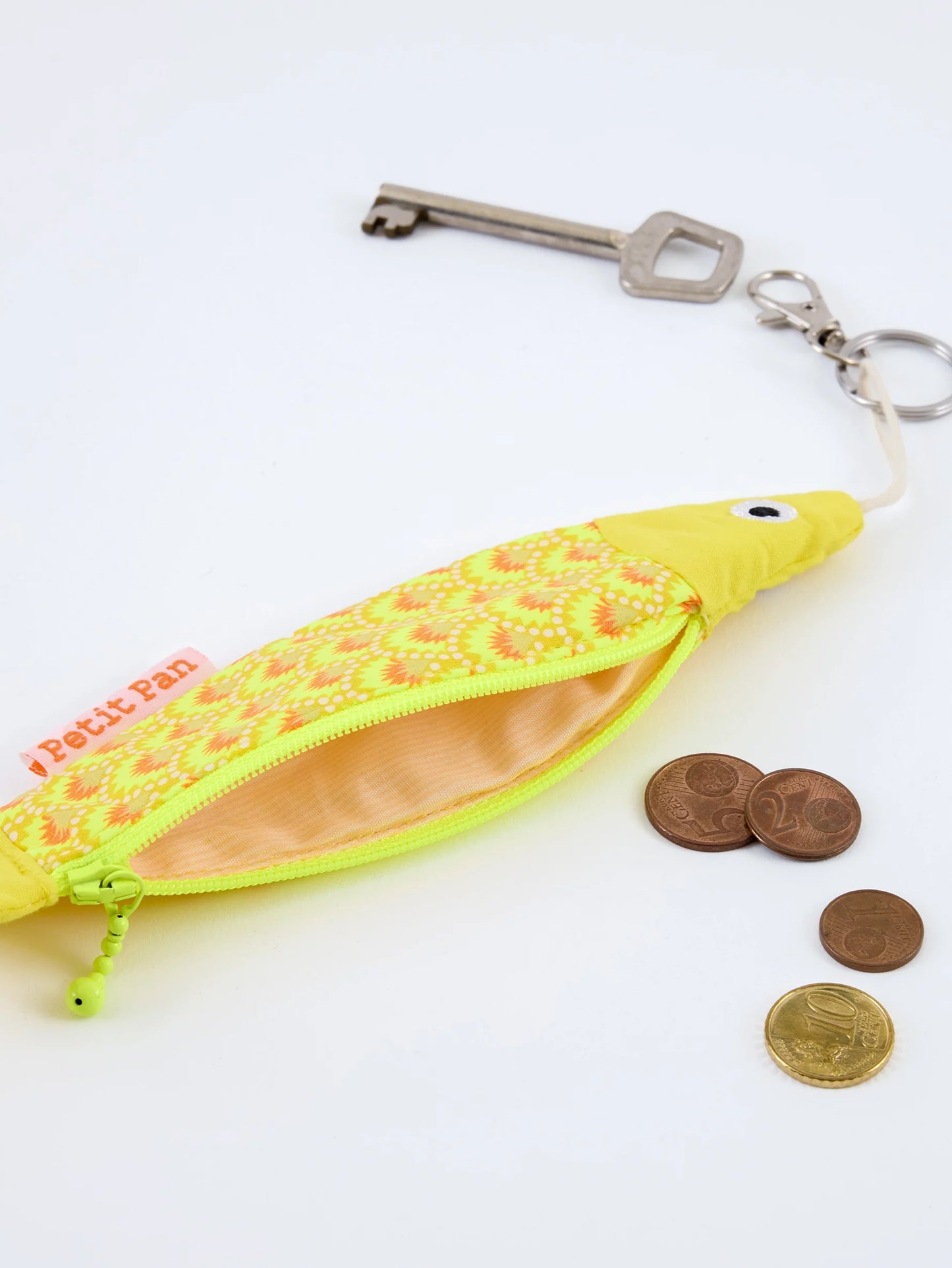 PETIT PAN Fish Purse Wasabi Yellow