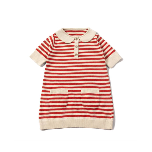 LITTLE GREEN RADICALS Nautical Striped Dress