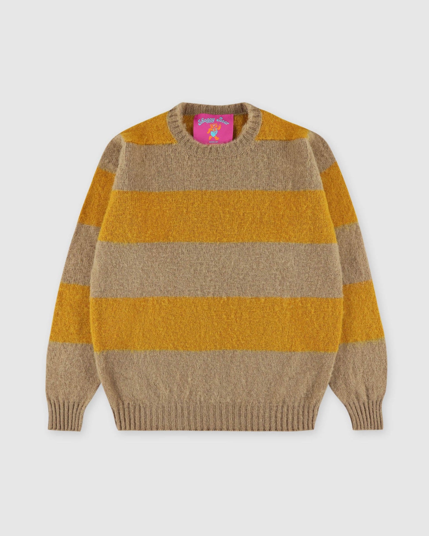 HOWLIN' Shaggy Bear Stripe Jumper Oat