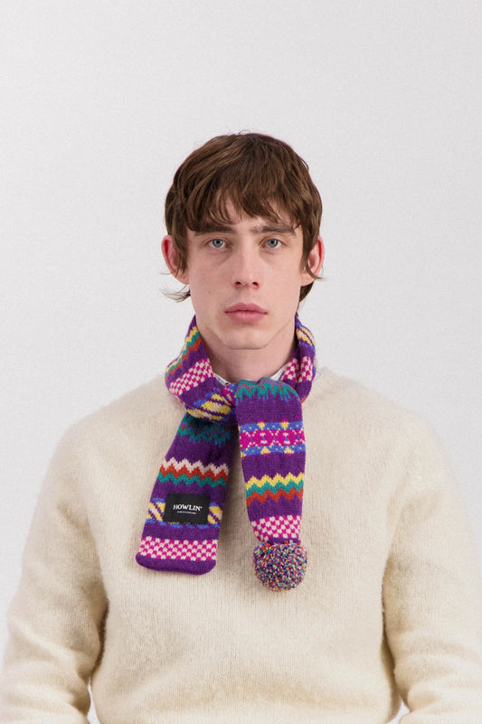 HOWLIN' Small Woolen Wonder Scarf Violet Dream