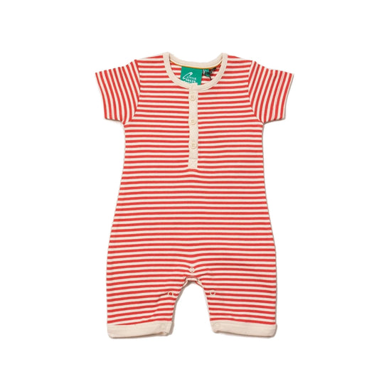 LITTLE GREEN RADICALS Nautical Striped Romper