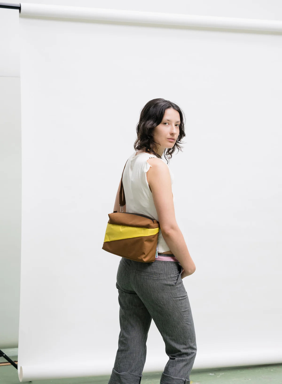 SUSAN BIJL Hazel & TV Yellow Medium Bum Bag