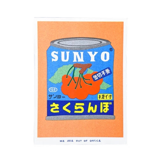 WE ARE OUT OF OFFICE Canned Cherries Print