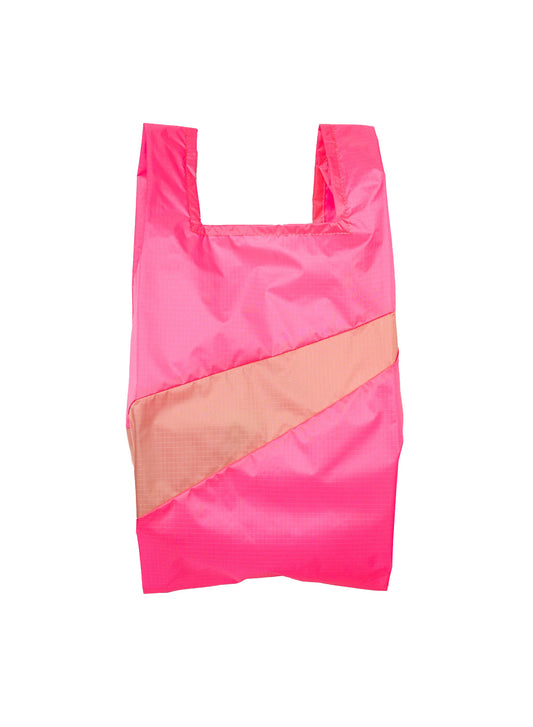 SUSAN BIJL Fluo Pink & Coral Medium Shopping Bag