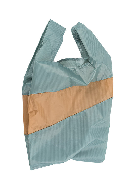 SUSAN BIJL Grey & Camel Large Shopping Bag