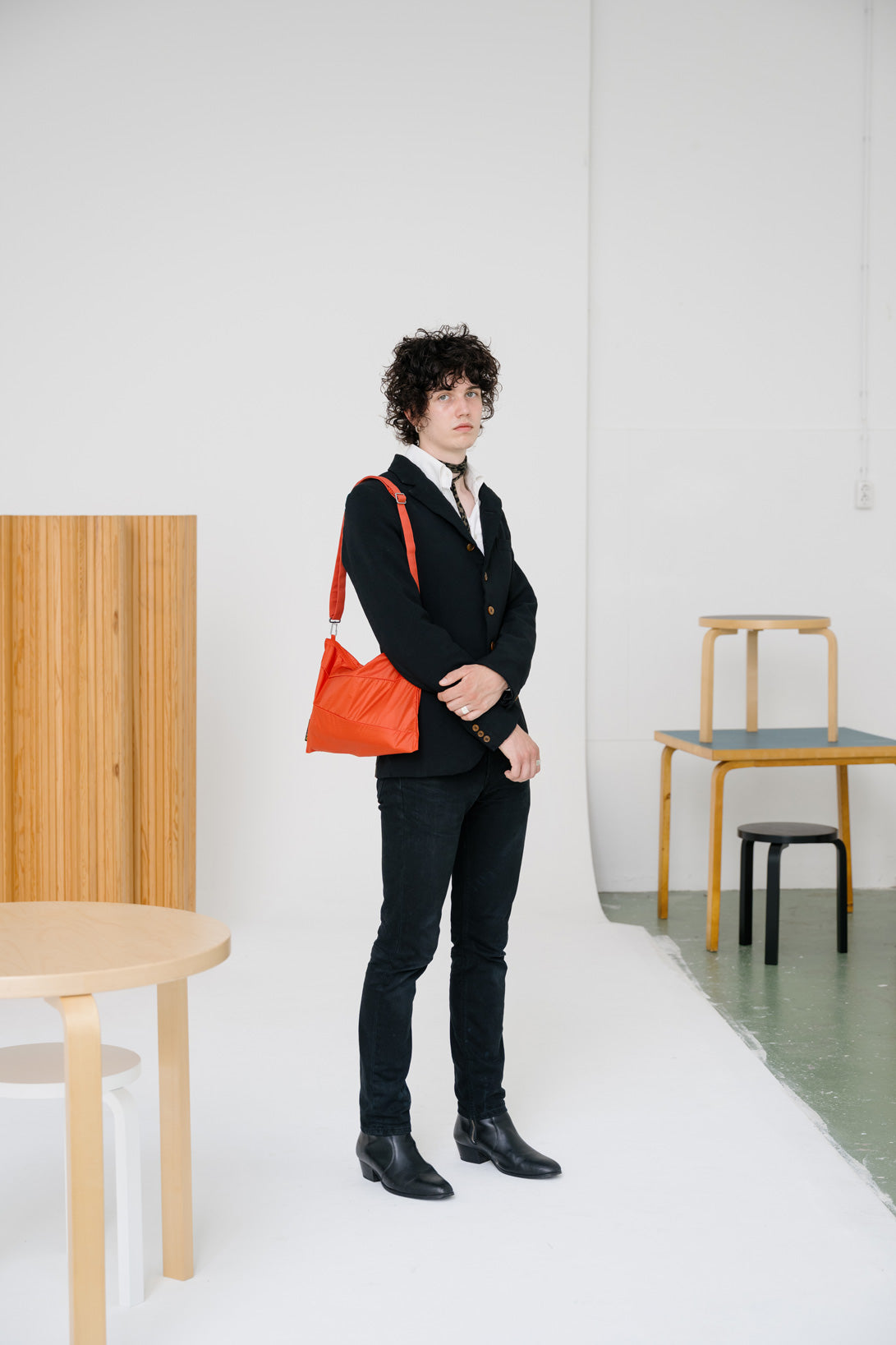 SUSAN BIJL Red & Red Large Pouch
