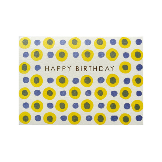 TAKAKO COPELAND Yellow Spot Birthday Card