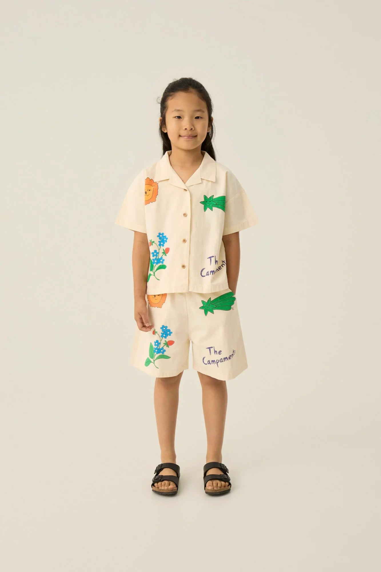 THE CAMPAMENTO Drawings Ecru Shorts