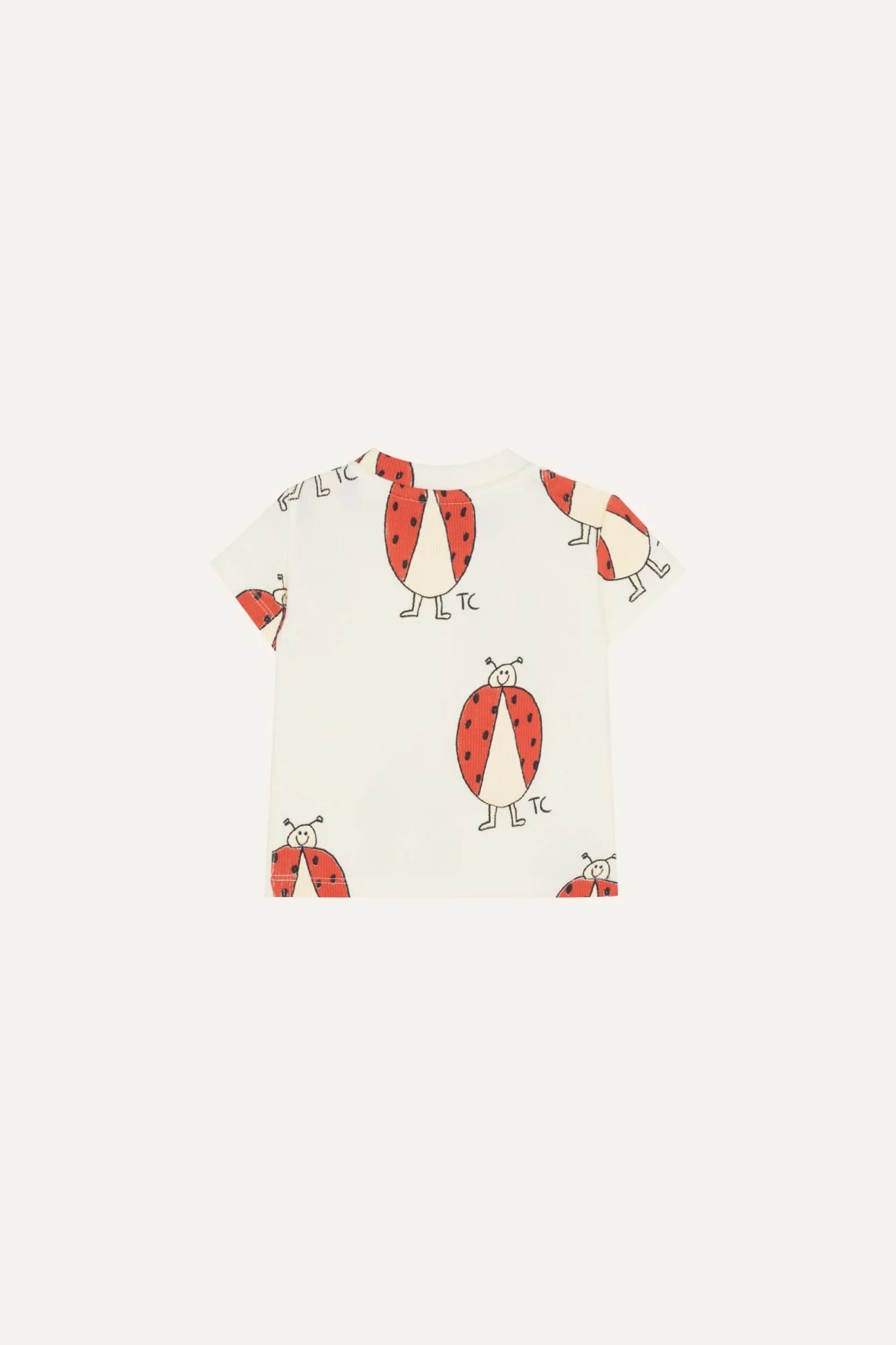 THE CAMPAMENTO Ecru Ladybug Baby Tshirt