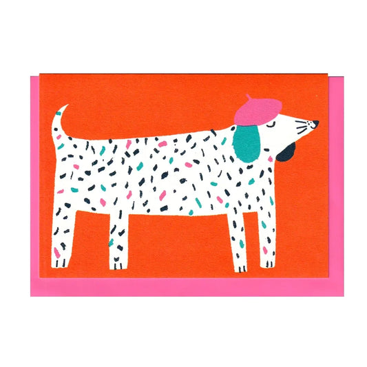 THE PRINTED PEANUT Dog in Hat Card