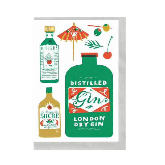 THE PRINTED PEANUT Gin Collection Card