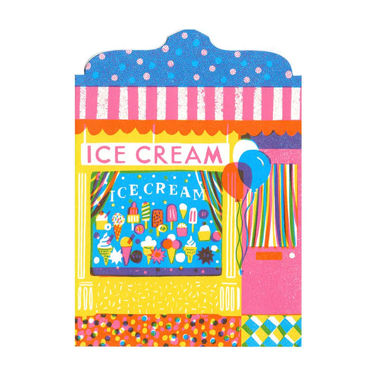 THE PRINTED PEANUT Ice Cream Shop Card