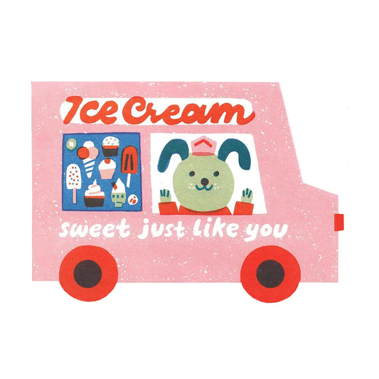 THE PRINTED PEANUT Ice Cream Van Card